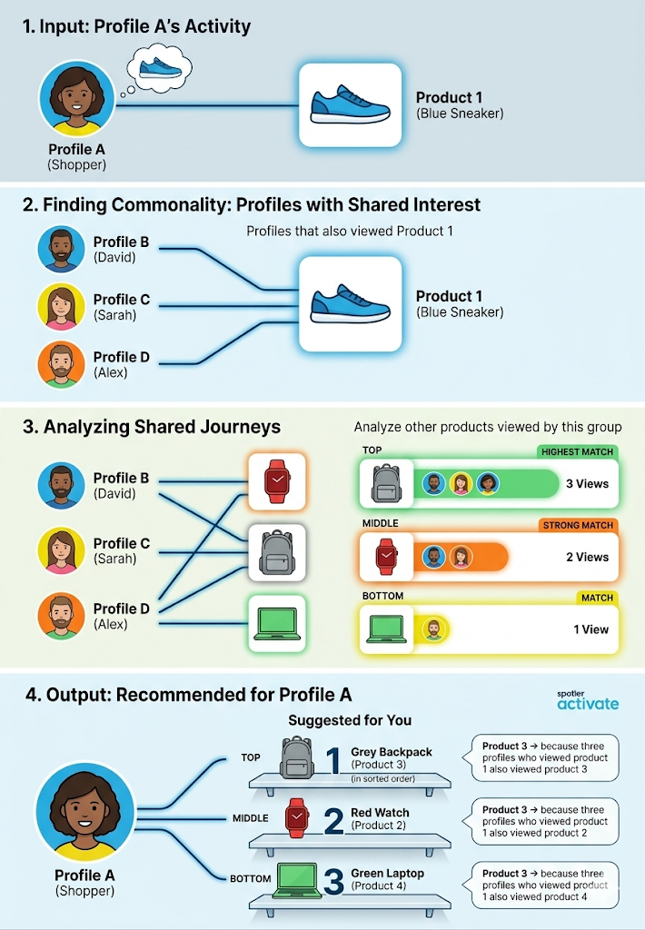 Visual explaining selection method: Items you may like 